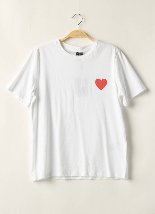 T-shirt blanc PIECES pour femme