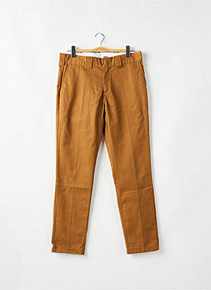 Pantalon chino fermeture zippée sous rabat avec crochet taille normale marron DICKIES homme