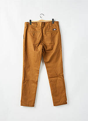 Pantalon chino fermeture zippée sous rabat avec crochet taille normale marron DICKIES homme
