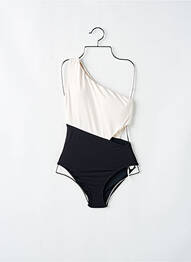 Maillot de bain 1 pièce effet matière satinée haut soutien-gorge moulé noir SEAFOLLY femme