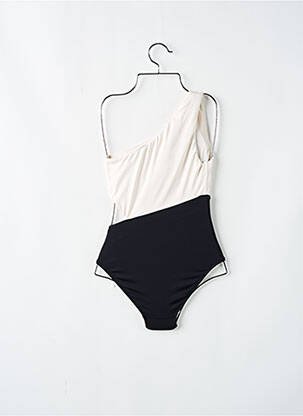 Maillot de bain 1 pièce effet matière satinée haut soutien-gorge moulé noir SEAFOLLY femme