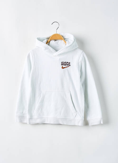 Sweat-shirt à capuche blanc NIKE pour garçon