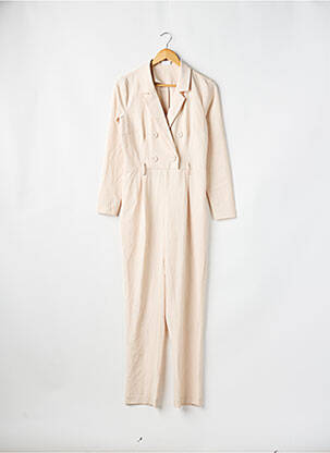 Combi-pantalon coupe cintrée manches longues beige VILA femme