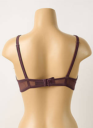 Soutien-gorge effet matière satinée haut bandeau violet LINGADORE femme