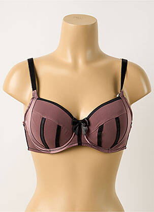 Soutien-gorge effet matière satinée haut soutien-gorge moulé violet PARFAIT femme