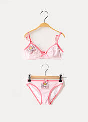 Ensemble lingerie rose SMILEY pour fille seconde vue