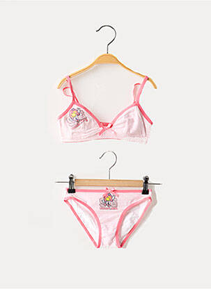 Ensemble lingerie rose SMILEY pour fille