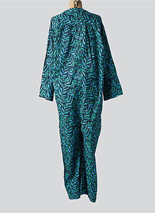 Combi-pantalon fermeture boutonnée sur le devant manches longues bleu DRESS ADDICT femme
