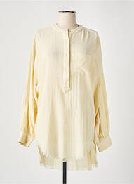 Tunique manches longues tissage crêpe beige NOTSHY femme