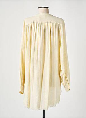 Tunique manches longues tissage crêpe beige NOTSHY femme