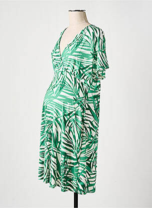 Robe maternité stretch vert BALLOON femme