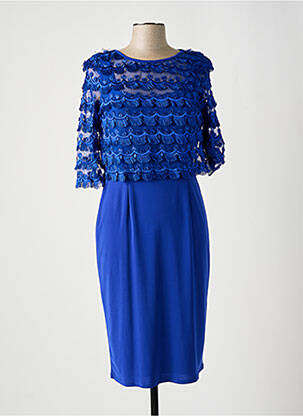 Robe mi-longue manches 3/4 manches 3/4 bleu MICHAELA LOUISA femme