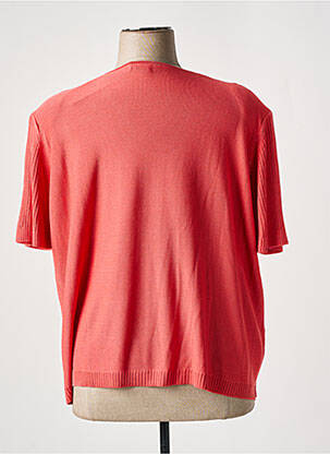 Pull coupe cintrée manches courtes orange MINO MORA femme
