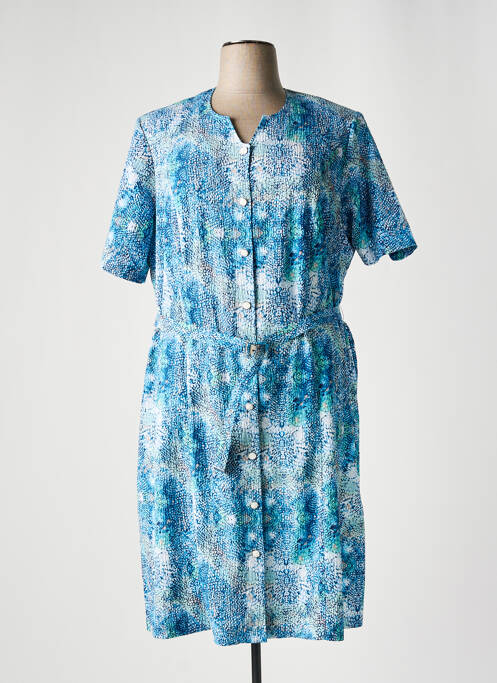 Robe mi-longue bleu GUY DUBOUIS pour femme