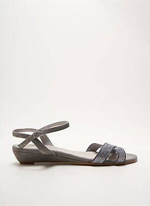 Sandales/nu pieds fermeture boucle(s) talon plat jusqu'à 3cm gris REQINS femme