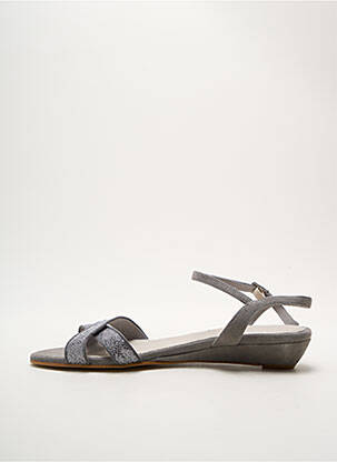 Sandales/nu pieds fermeture boucle(s) talon plat jusqu'à 3cm gris REQINS femme