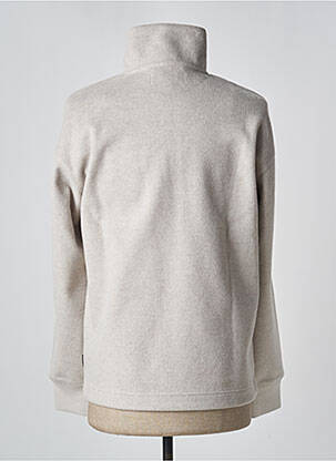 Pull tissage chiné manches longues beige TOM TAILOR homme