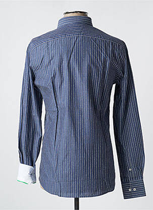 Chemise manches longues manches longues bleu CARNET DE VOL homme