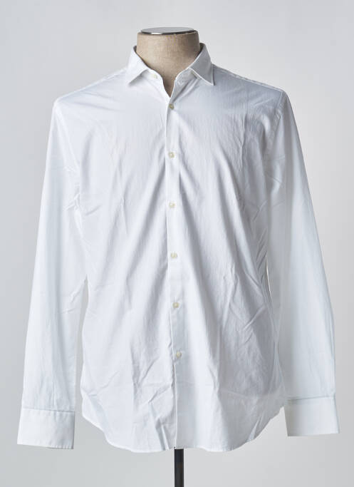 Chemise manches longues blanc CARNET DE VOL pour homme