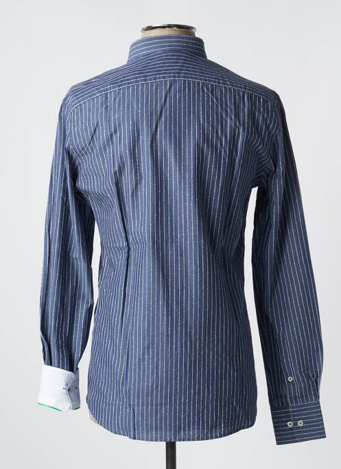 Chemise manches longues bleu CARNET DE VOL pour homme