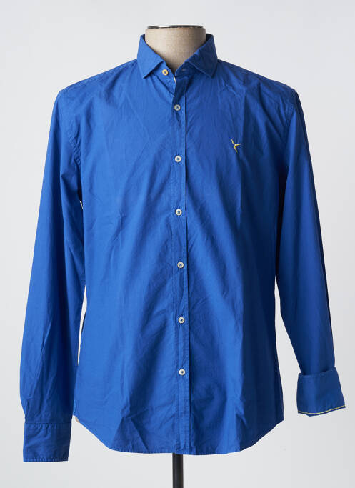 Chemise manches longues bleu CARNET DE VOL pour homme