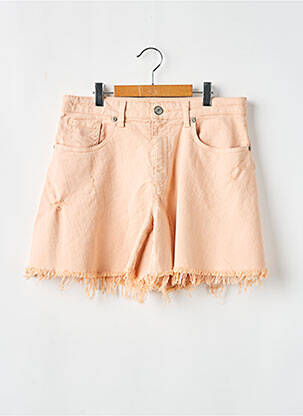 Short tissage denim rose PLEASE fille