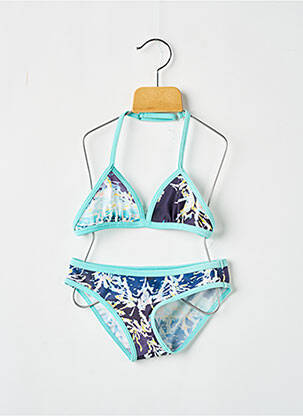 Maillot de bain 2 pièces culotte bleu DKNY fille