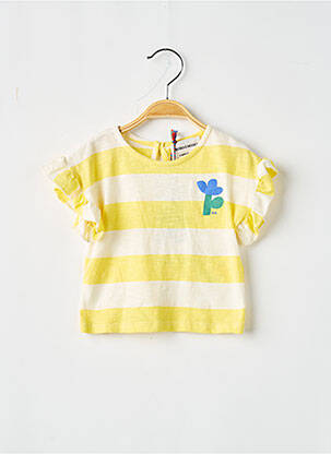 T-shirt fermeture boutonnée au dos manches courtes jaune BOBO CHOSES fille