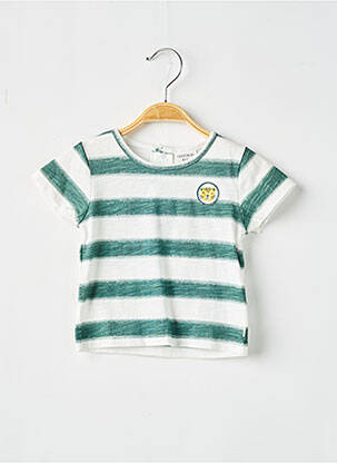 T-shirt fermeture boutonnée au dos manches courtes vert CARREMENT BEAU fille