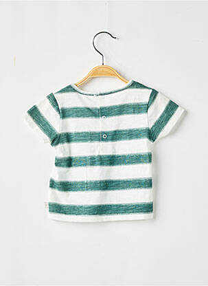 T-shirt fermeture boutonnée au dos manches courtes vert CARREMENT BEAU fille
