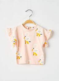 T-shirt fermeture boutonnée au dos manches courtes rose BOBO CHOSES fille