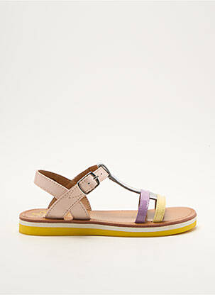 Sandales/nu pieds tissage tissage pailleté bout ouvert violet POM D'API fille