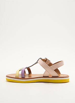 Sandales/nu pieds tissage tissage pailleté bout ouvert violet POM D'API fille
