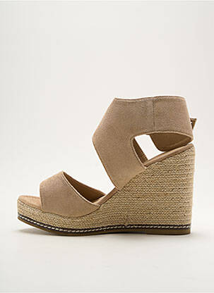 Espadrilles fermeture boucle(s) talon haut de 10cm et plus beige CASSIS COTE D'AZUR femme