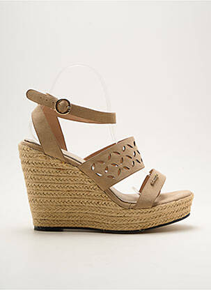 Espadrilles fermeture boucle(s) talon haut de 10cm et plus beige CASSIS COTE D'AZUR femme