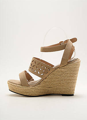 Espadrilles fermeture boucle(s) talon haut de 10cm et plus beige CASSIS COTE D'AZUR femme