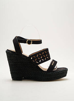 Espadrilles fermeture boucle(s) talon haut de 10cm et plus noir CASSIS COTE D'AZUR femme