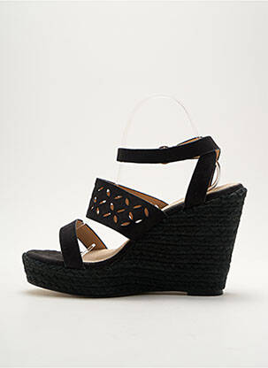 Espadrilles fermeture boucle(s) talon haut de 10cm et plus noir CASSIS COTE D'AZUR femme