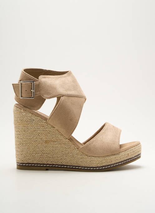 Espadrilles fermeture boucle(s) talon haut de 10cm et plus beige CASSIS COTE D'AZUR femme