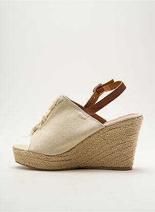 Espadrilles fermeture boucle(s) talon haut de 10cm et plus beige CASSIS COTE D'AZUR femme