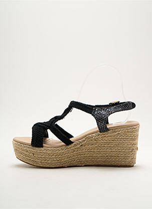 Espadrilles fermeture boucle(s) talon de 7 à 9cm noir CASSIS COTE D'AZUR femme