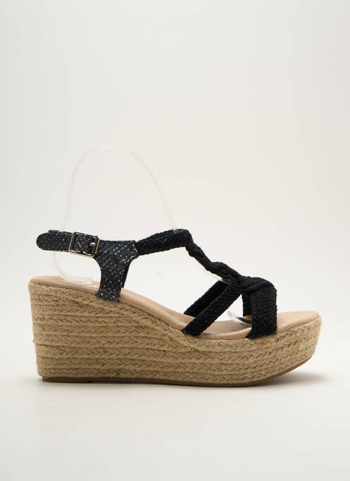 Espadrilles fermeture boucle(s) talon de 7 à 9cm noir CASSIS COTE D'AZUR femme