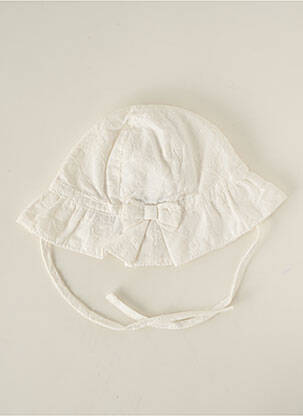 Chapeau fermeture liens à nouer blanc ABSORBA fille