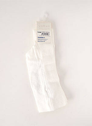Collants imprimé fantaisie blanc NOUKIE'S fille