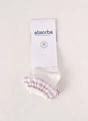 Chaussettes blanc ABSORBA pour fille seconde vue