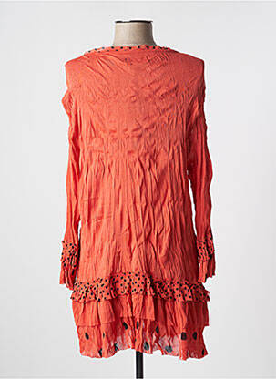 Chemisier coupe fluide manches longues rouge PURPLEROSE femme