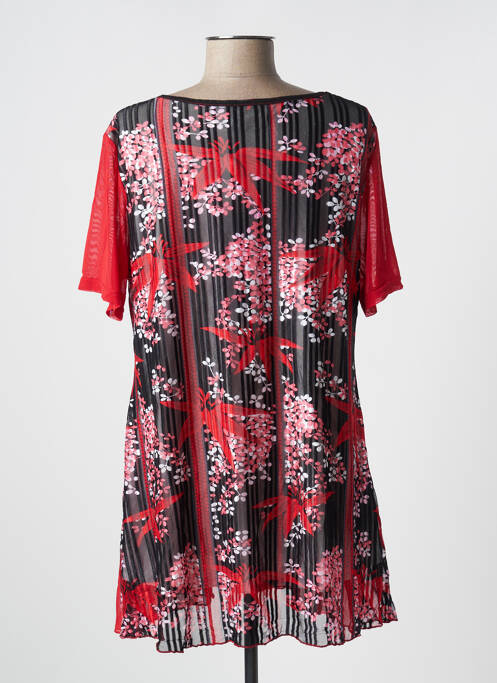 Tunique manches courtes rouge PURPLEROSE pour femme