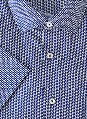 Chemise manches courtes bleu SEIDEN STICKER pour homme seconde vue