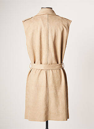 Gilet sans manche poches beige GEISHA femme
