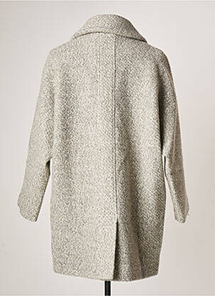 Manteau long coupe droite sans capuche gris CHATTAWAK femme